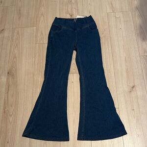 NWT HALARA Dark Blue Flare Jeans